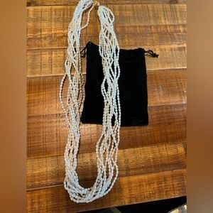 NIB - cultured pearls 8 strand twisted necklace